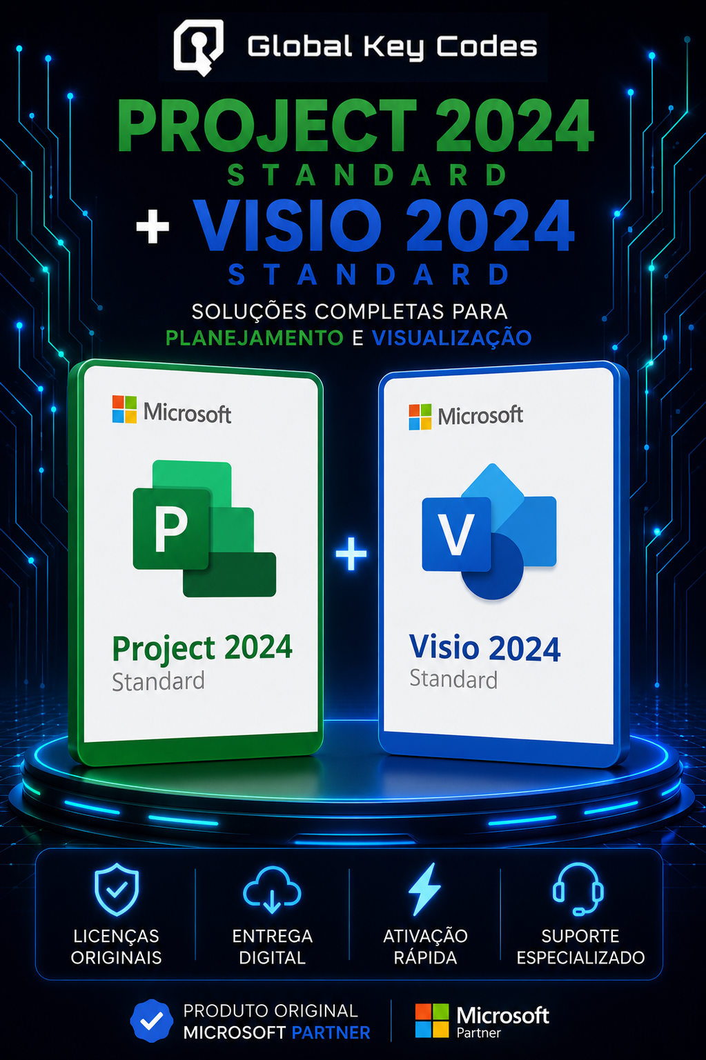 Kit Microsoft Project Standard 2024 + Visio Standard 2024