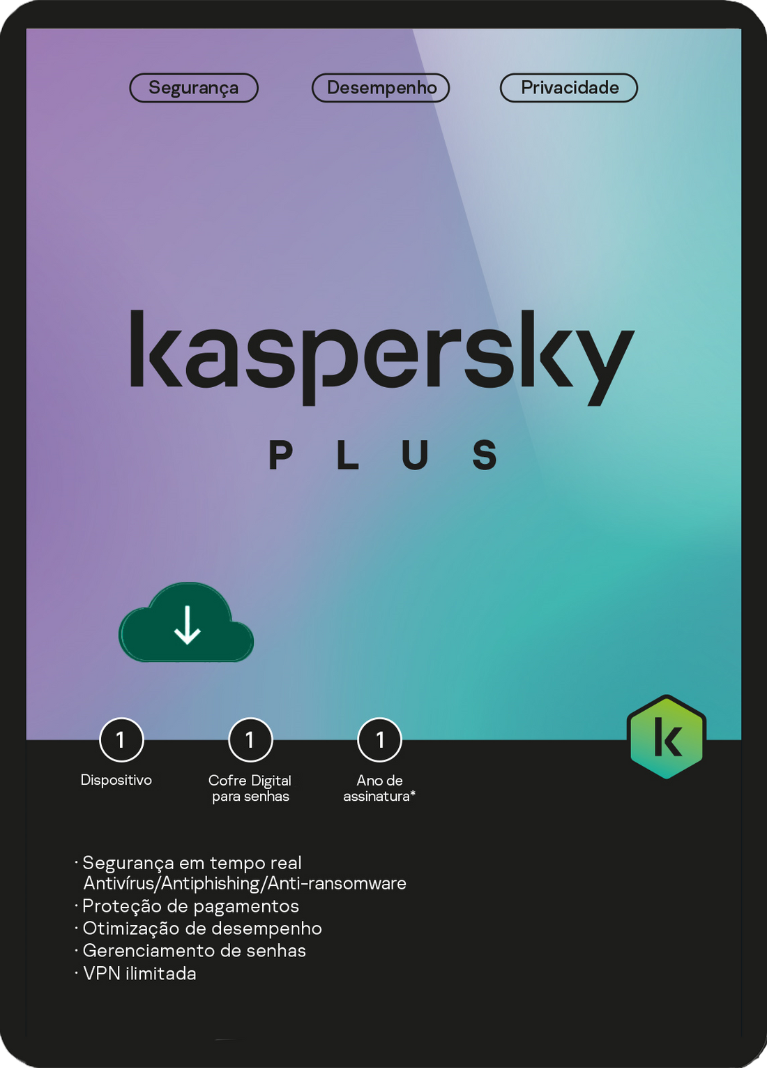 Kaspersky Plus Antivírus - 1PC 1Y